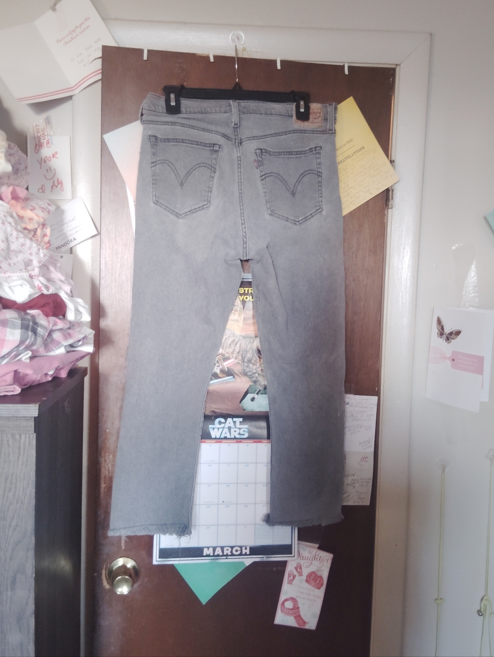 LEVI Wedge Straight - Grey Wash Jeans Size 32" - Picture 8 of 10